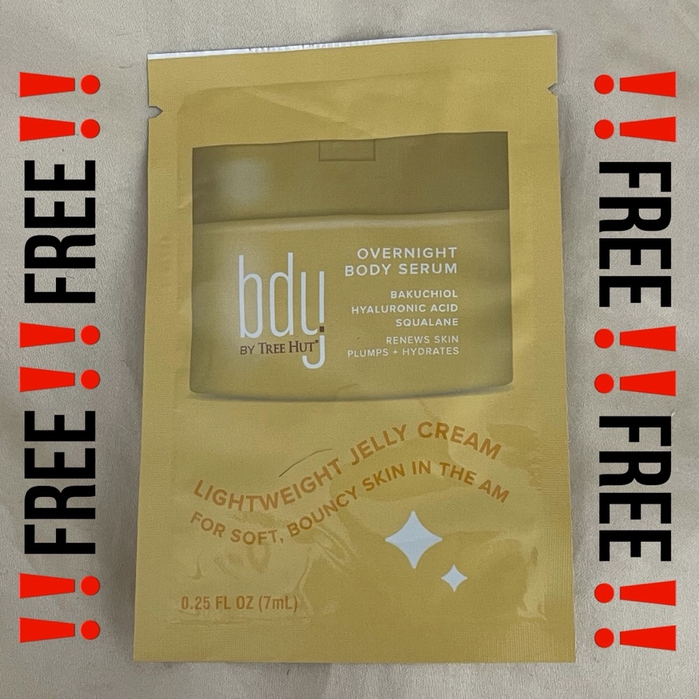 ‼️FREE‼️NEW‼️bdy By Tree Hut Overnight Body Serum ✨Sample✨